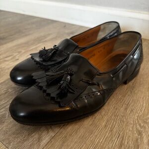 Salvatore Ferragamo Black Tassel Loafers